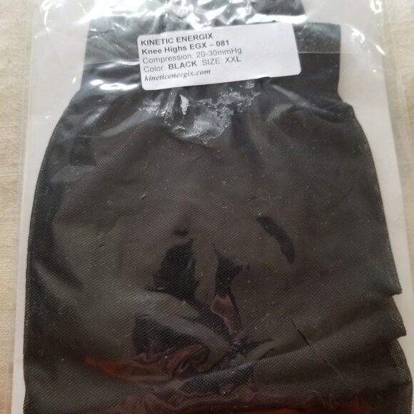 Kinetic Energix Knee Highs - Compression 20-30mmHg- XXL - Black - NWT - EXG 081 - Picture 2 of 3